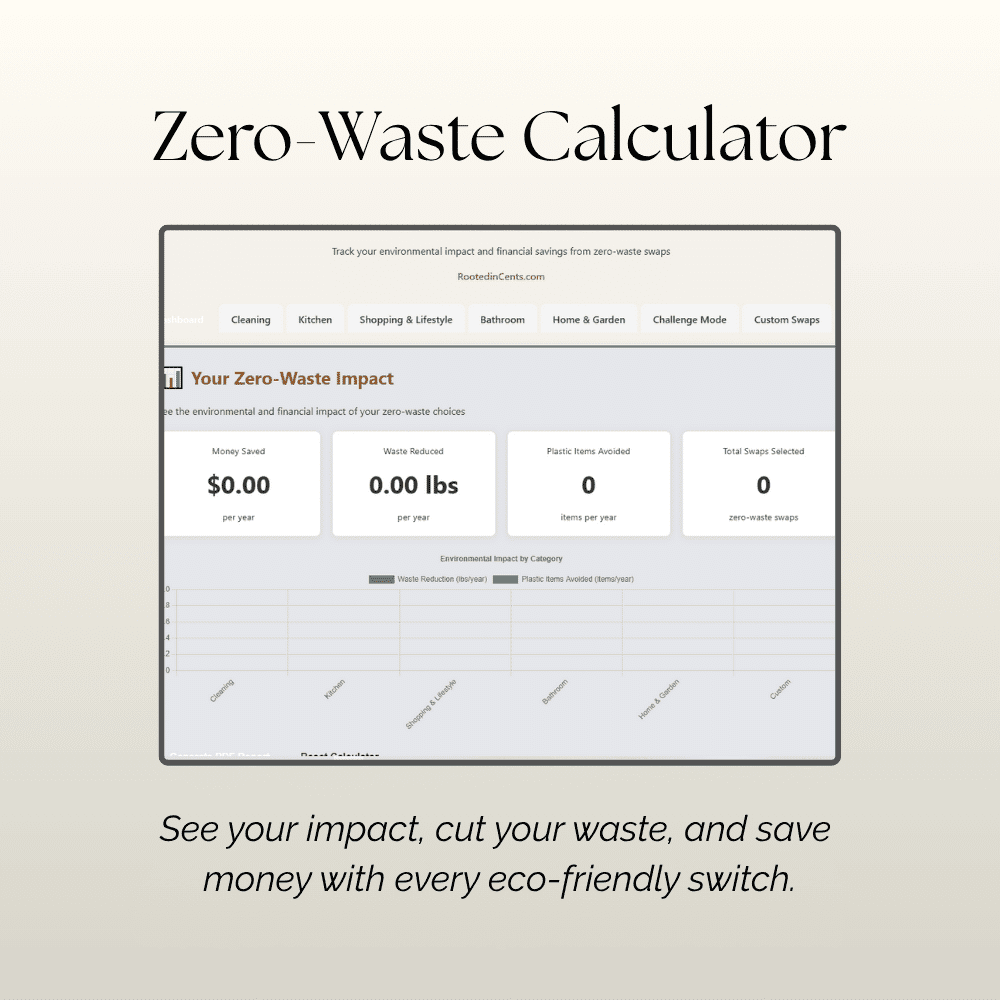 zero-waste calculator screenshot