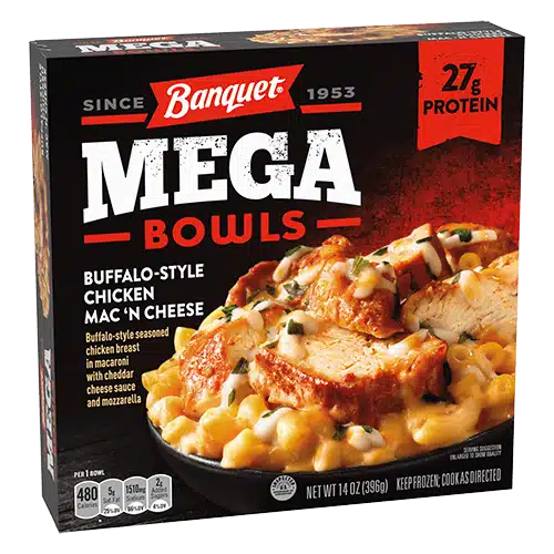 mega meals buffalo chicken and mac n cheese