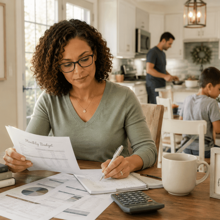 family figuring out budget Phyl inspired